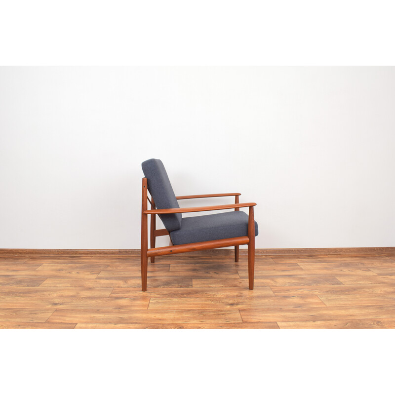 Vintage teak and fabric armchair by Grete Jalk for France and Søn, 1960