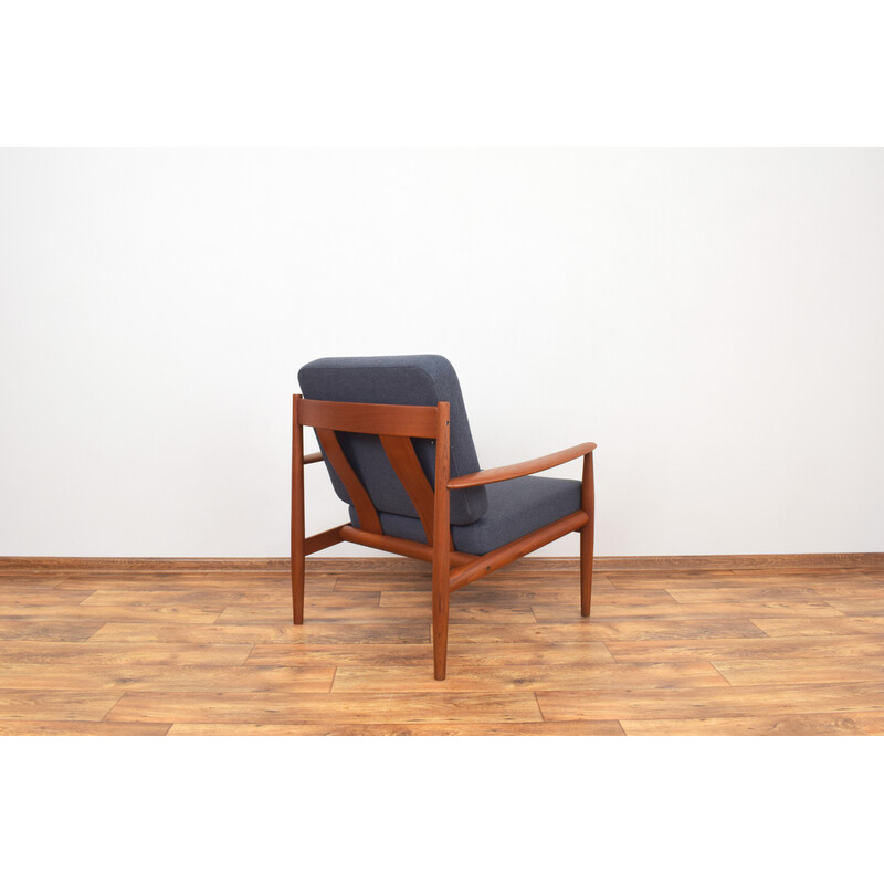 Vintage teak and fabric armchair by Grete Jalk for France and Søn, 1960