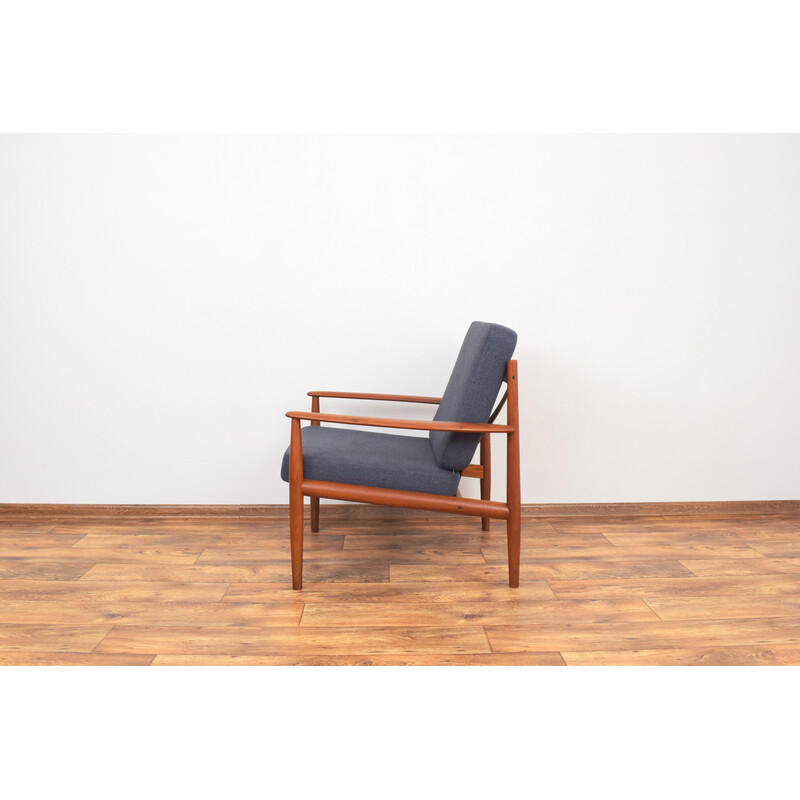 Vintage teak and fabric armchair by Grete Jalk for France and Søn, 1960