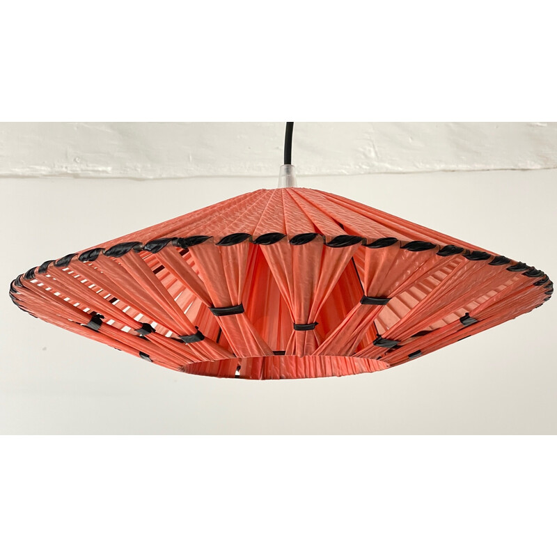 Vintage Geometric steel pendant lamp, 1950