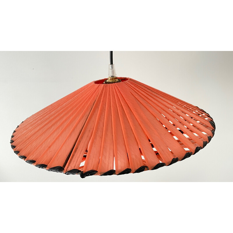 Vintage Geometric steel pendant lamp, 1950