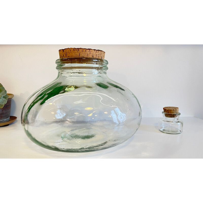 Vasetti vintage in vetro soffiato e sughero