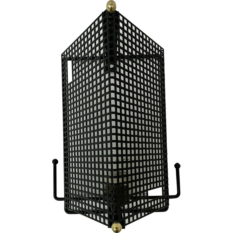 Mid century perforated metal wall lamp by Tjerk Reijenga for Pilastro, 1950s