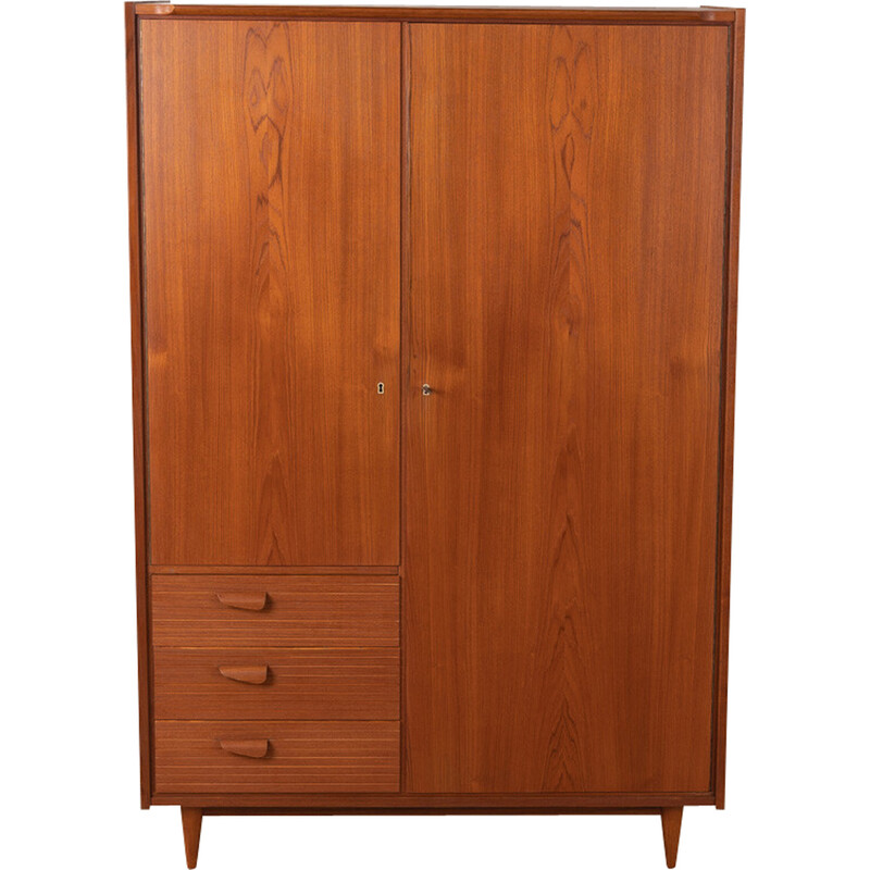 Vintage cabinet in teak veneer with two doors, Germany 1960s