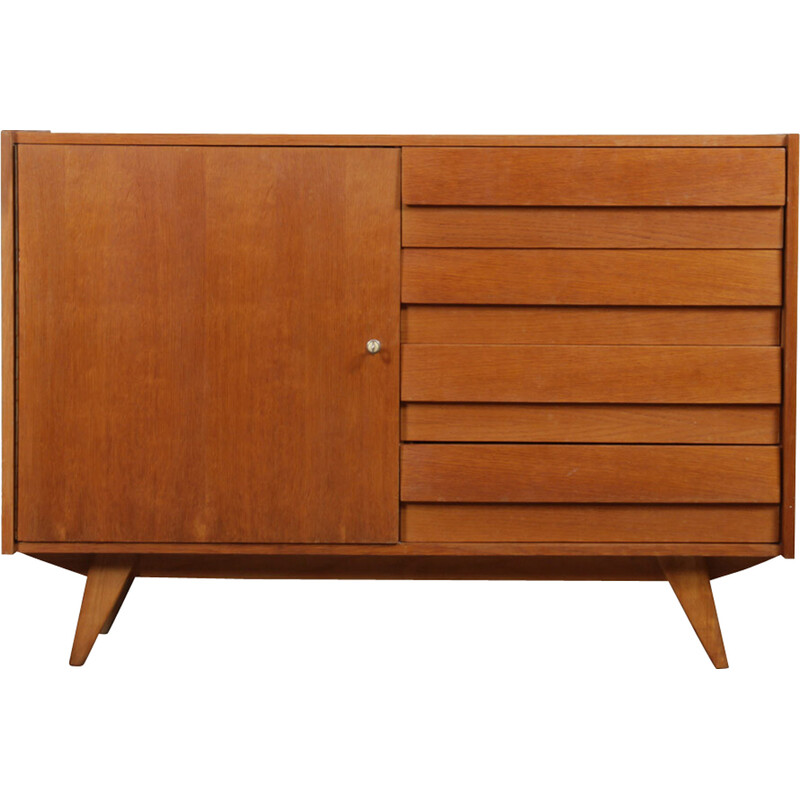 Mueble vintage de roble modelo U-458 de Jiri Jiroutek, 1960