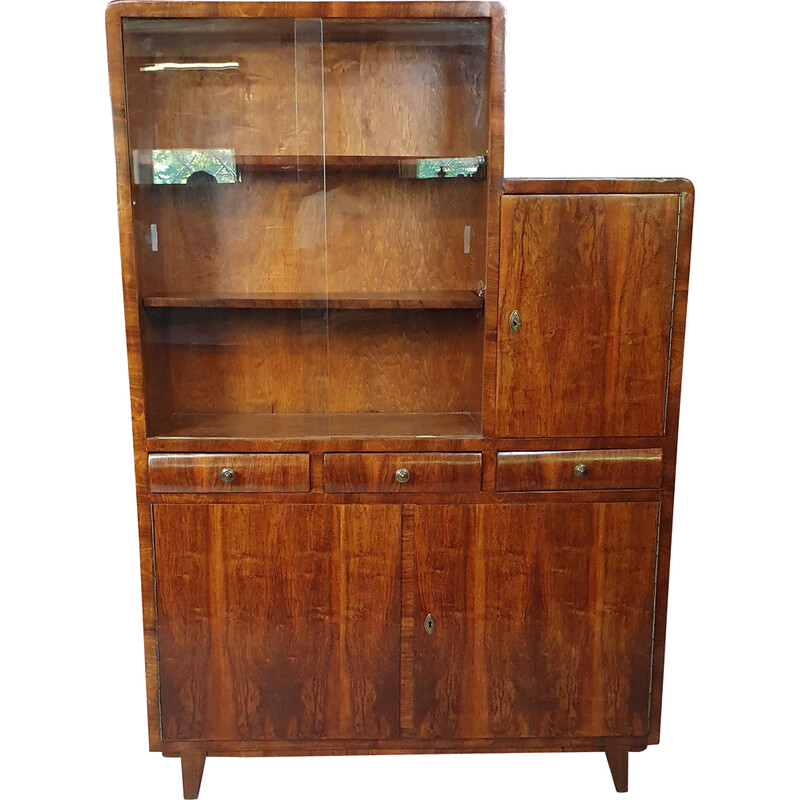 Vintage art deco highboard, Poland 1940s