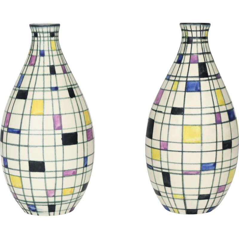 Pair of vintage vases by Maria Kohler for Villeroy et Boch, France 1950