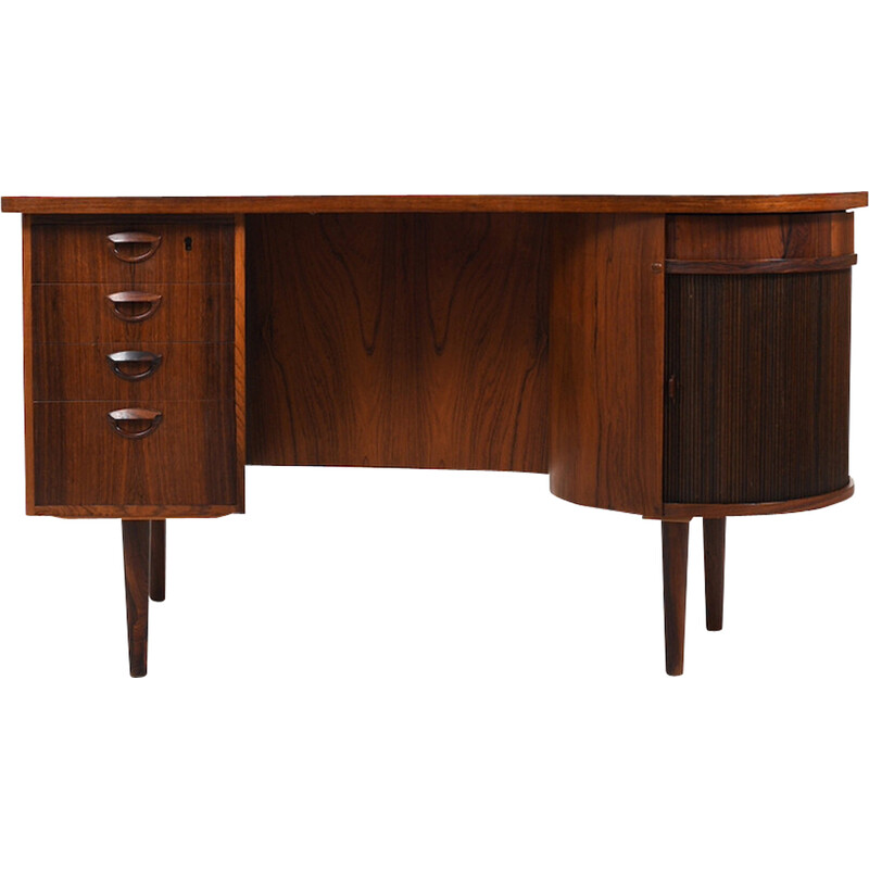 Vintage model 54 walnut desk by Feldballes Møbelfabrik, Denmark 1950