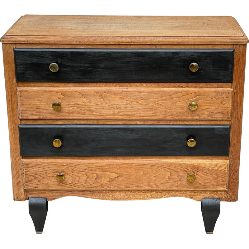 Vintage chest of drawers in unfinished wood, 1930