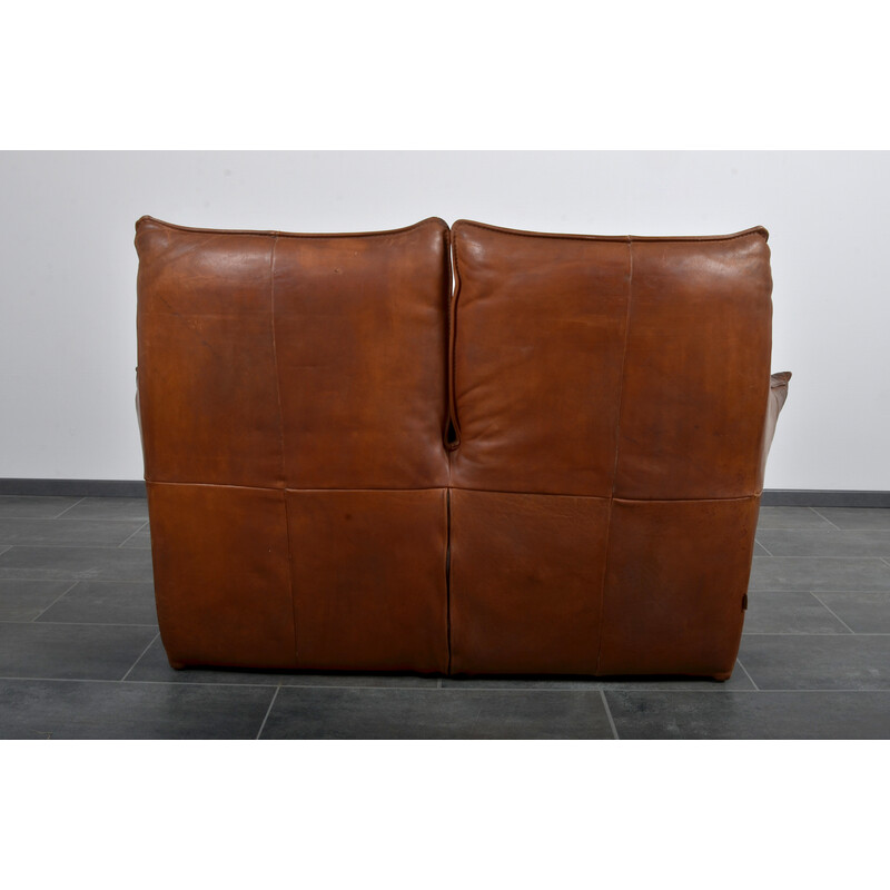 Vintage Denver Sofa aus Glattleder und Holz von Gerard van den Berg für Montis, 1970