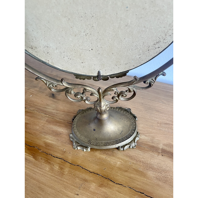 Espelho de mesa vintage em latão