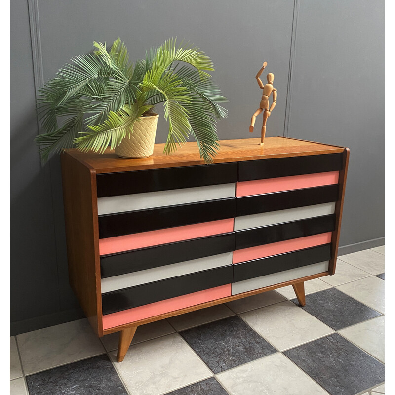 Vintage pink U450 sideboard by Jiří Jiroutek for Interier Praha, 1960s