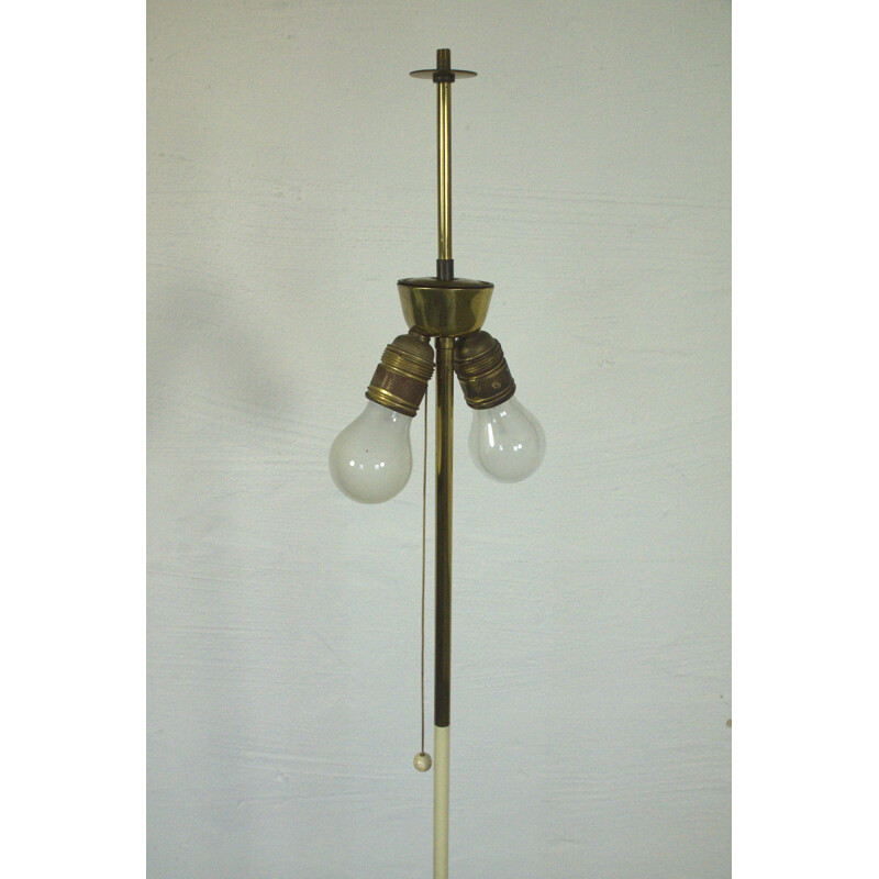 Lampadaire blanc en métal - 1950