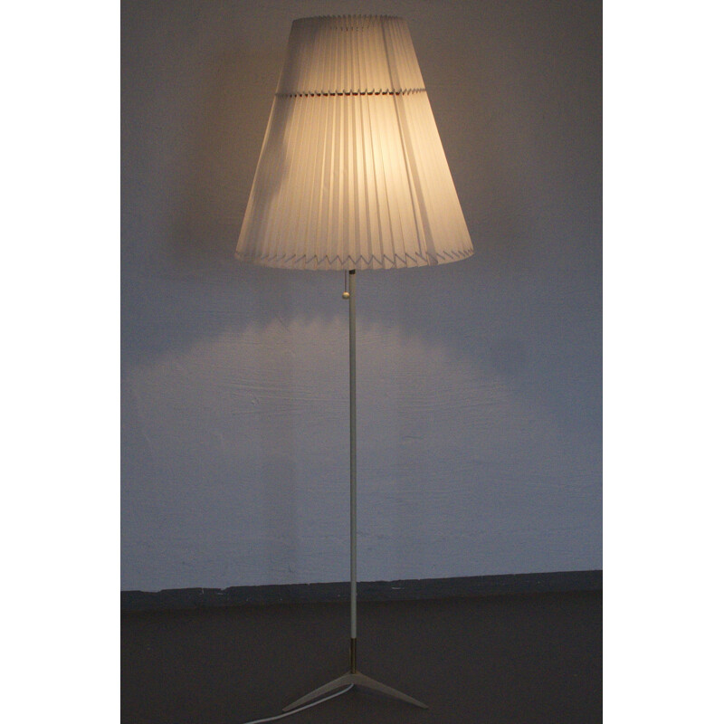 Vintage white German floor lamp - 1950s