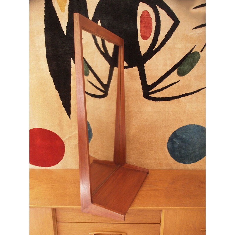 Vintage Scandinavian teak mirror by Aksel Kjergaard Odder, 1960