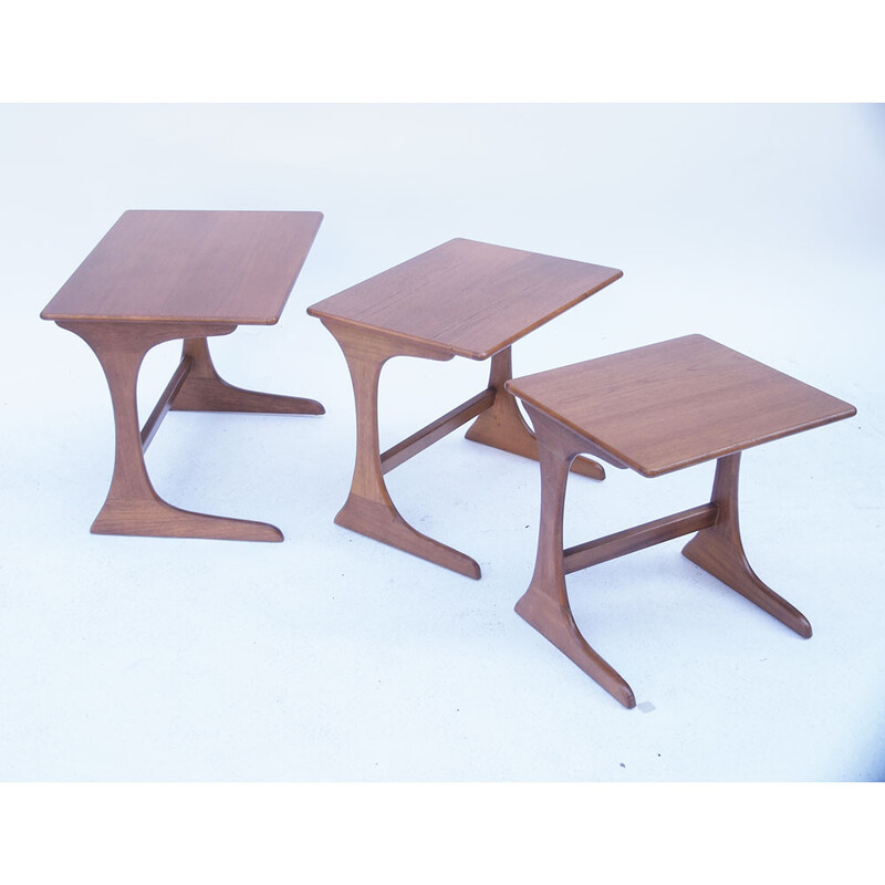 Vintage Scandinavian teak nesting tables by Gplan, 1960
