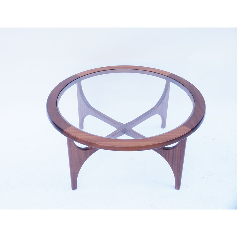 Vintage Scandinavian coffee table Astro in teak and glass, 1960