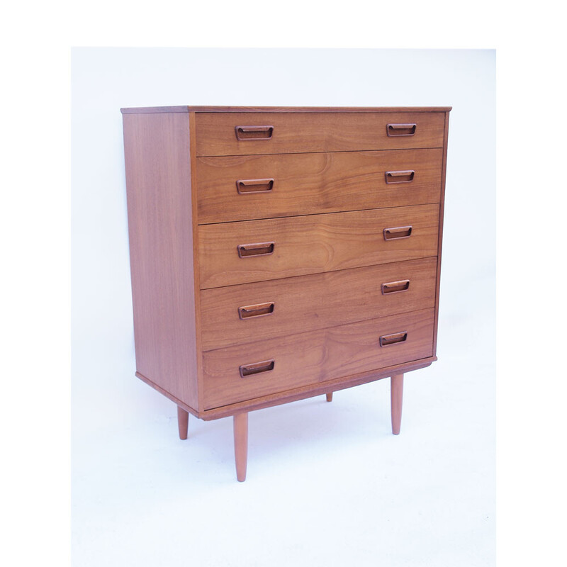 Vintage Scandinavian teak chest of drawers, 1960