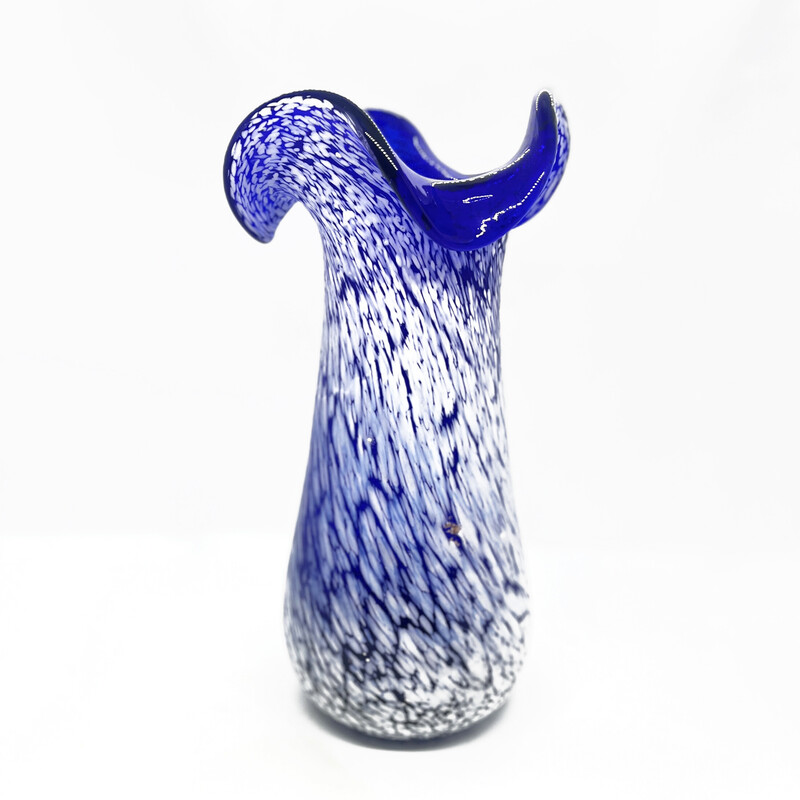 Vintage glass vase by Ząbkowice, 1970