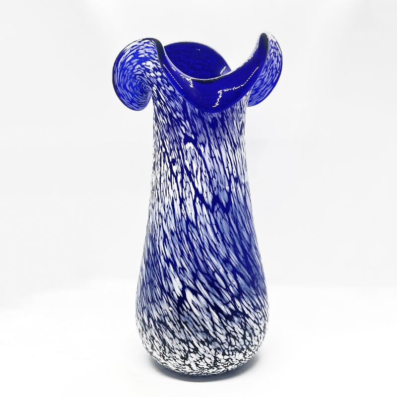 Vintage glass vase by Ząbkowice, 1970