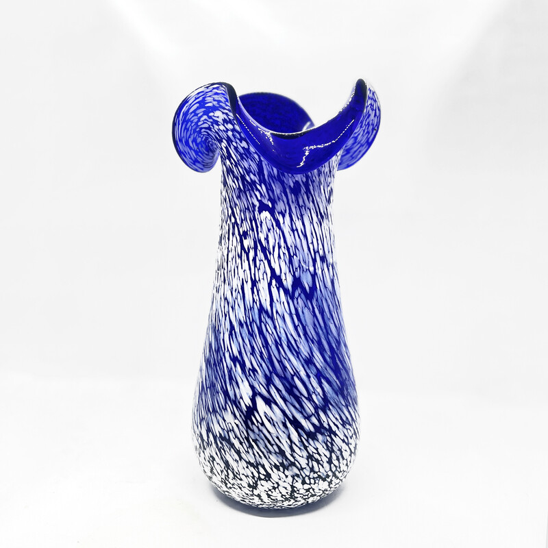 Vintage glass vase by Ząbkowice, 1970