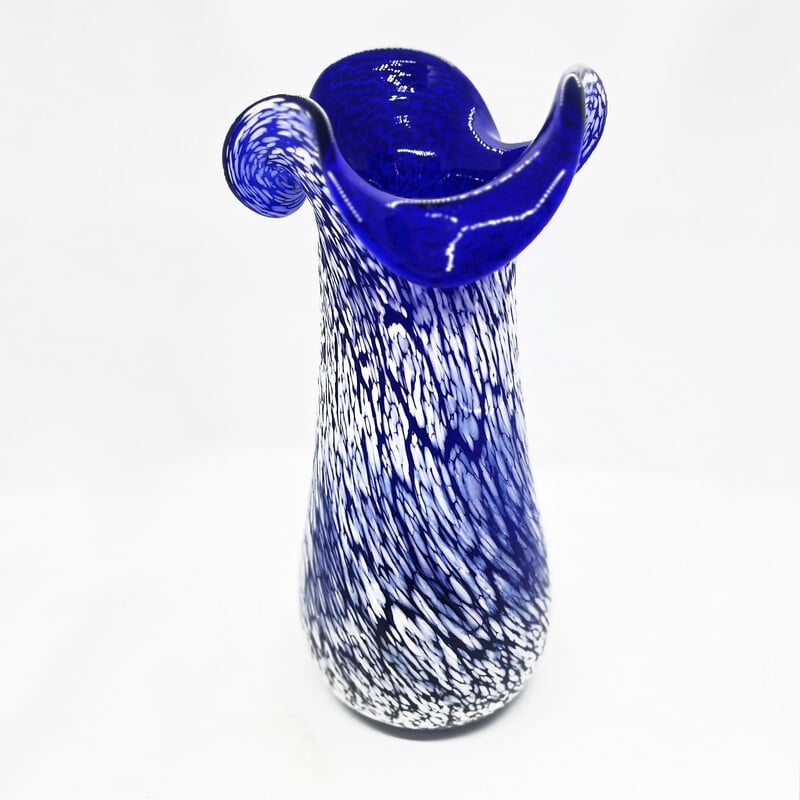 Vintage glass vase by Ząbkowice, 1970