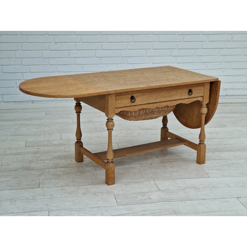 Vintage oakwood coffee table, Denmark 1970