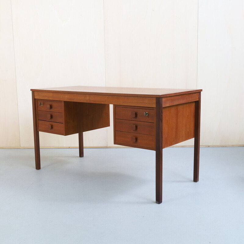 Vintage teakhouten bureau van Domino Mobler, 1960