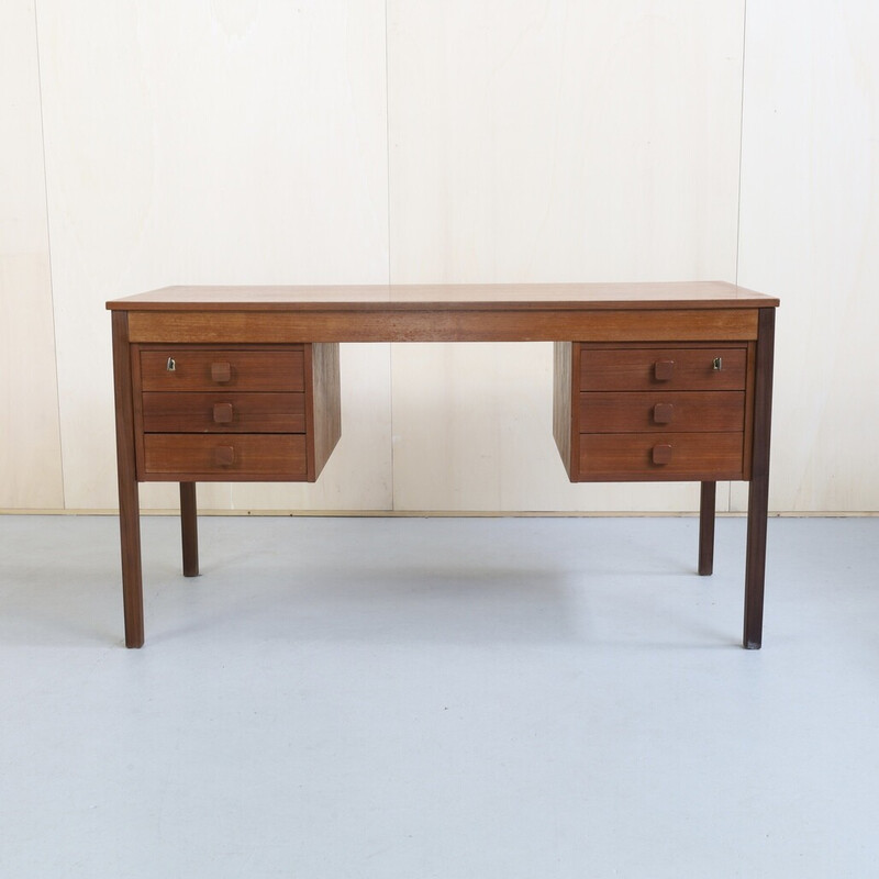 Vintage teak desk by Domino Mobler, 1960