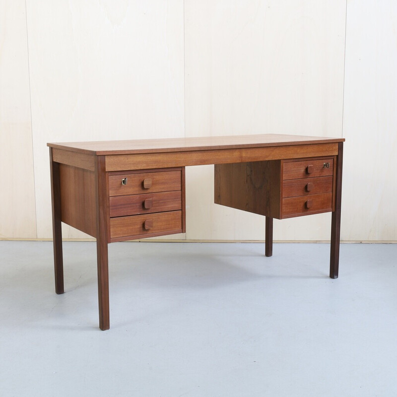 Vintage teak desk by Domino Mobler, 1960