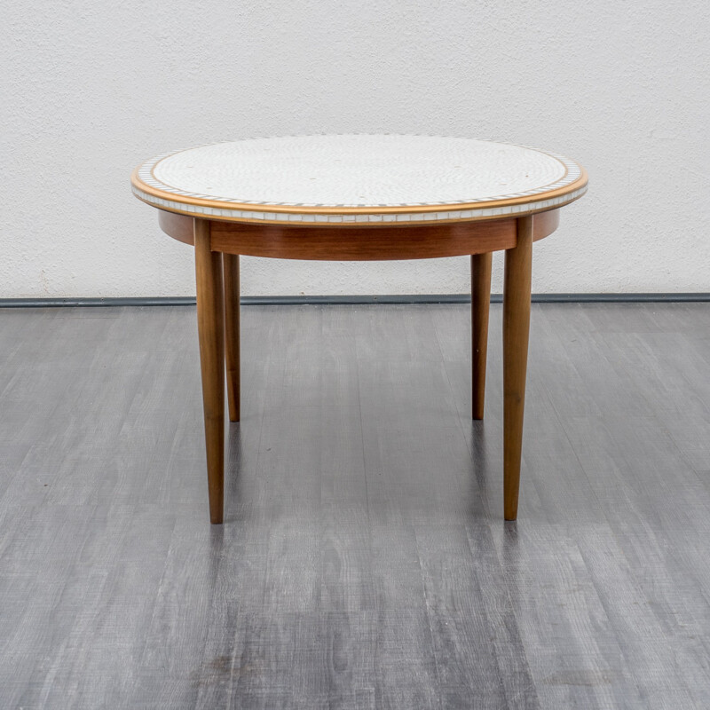 Oval coffee table in walnut  - 1950s