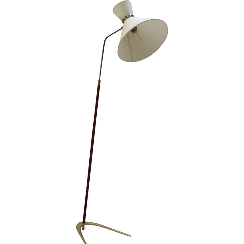 Vintage brass diabolo floor lamp