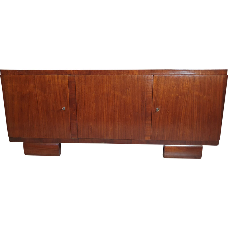 Vintage walnut sideboard, Poland 1940