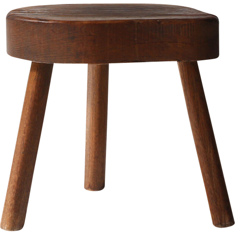 Tabouret rustique vintage en bois, 1930