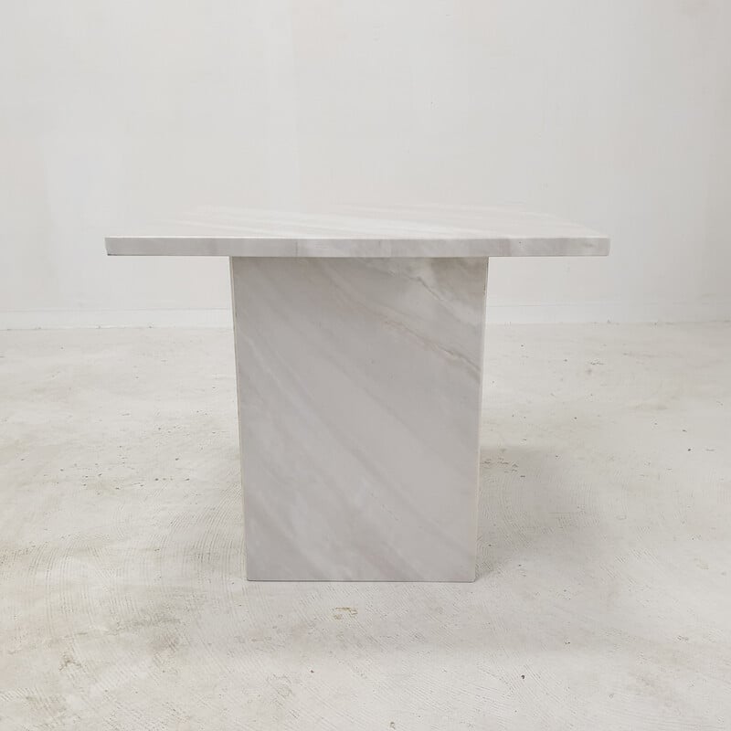 Tavolino in marmo vintage, Italia 1980