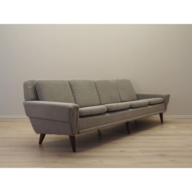 Vintage Sofa aus massivem Teakholz und Stoff, Dänemark 1970