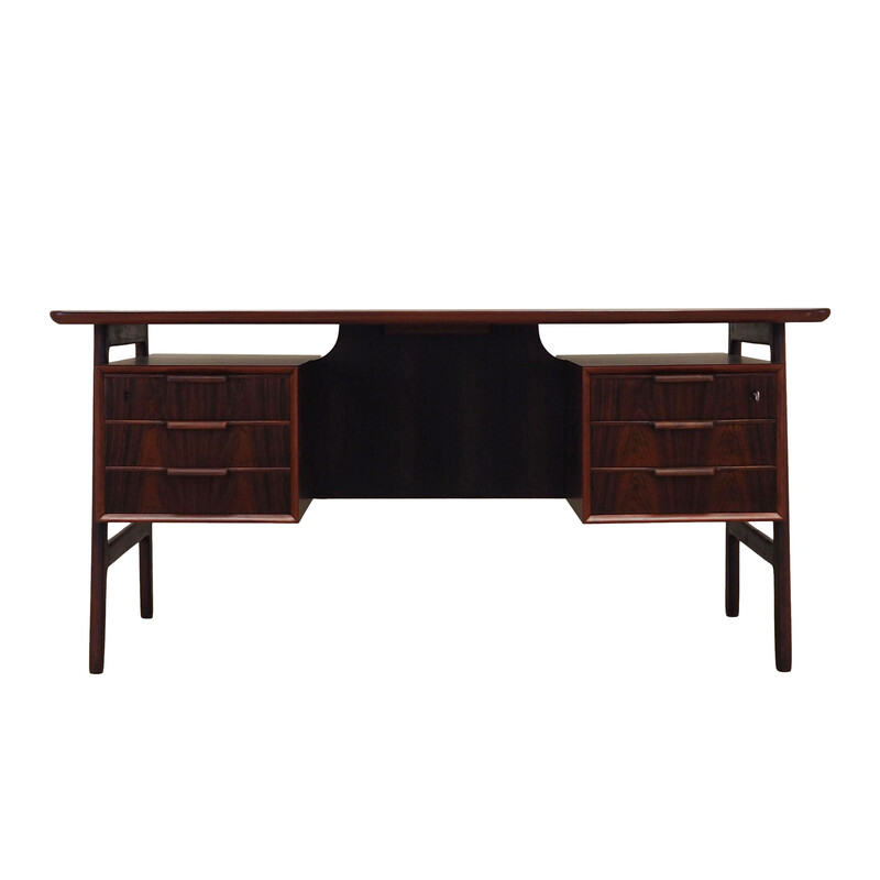 Vintage rosewood desk by Omann Jun, 1970