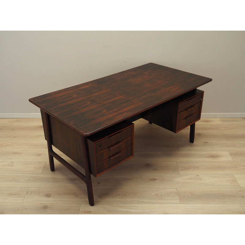 Vintage rosewood desk by Omann Jun, 1970