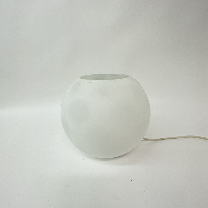 Lampada da tavolo a globo in vetro vintage, 1990