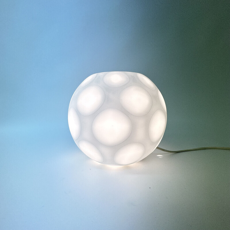 Vintage glass globe table lamp, 1990