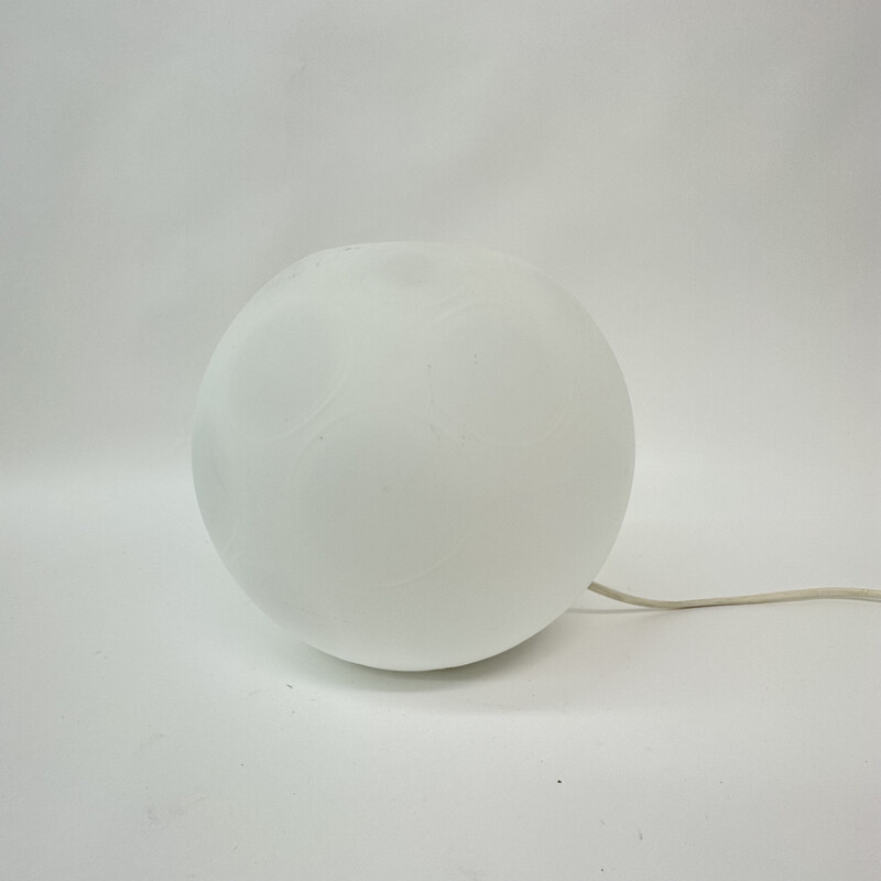 Lampe de table vintage à globe en verre, 1990