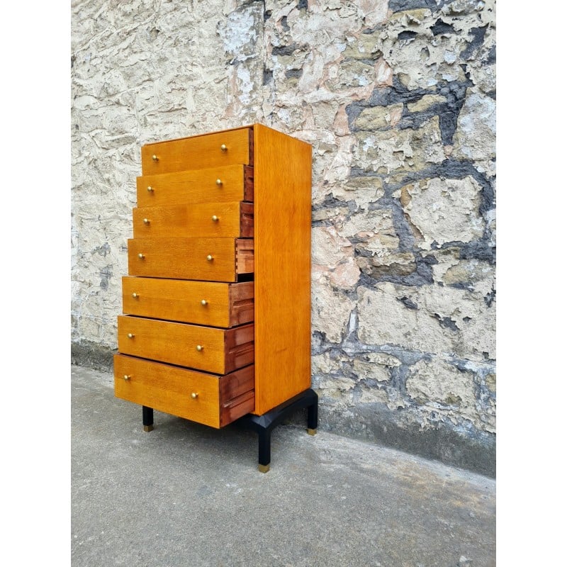 Vintage oakwood chest with 7 drawers by G Plan