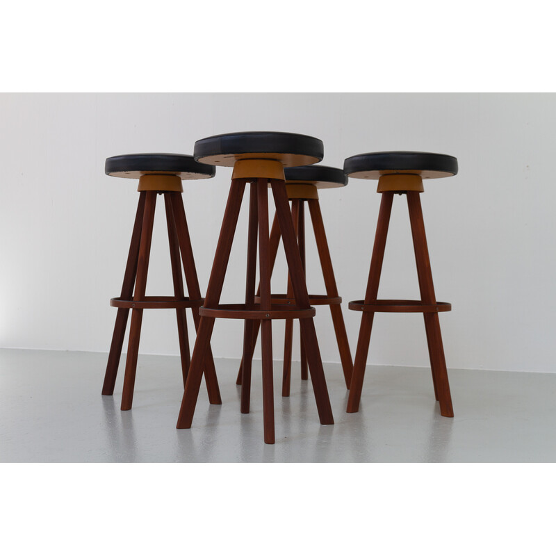 Set di 4 sgabelli vintage in teak di Hans Olsen per Frem Røjle, 1960