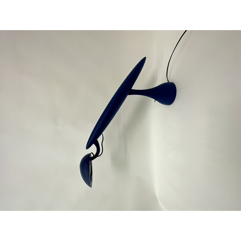 Vintage blue plastic Heron lamp by Isao Hosoe for Luxo, Norway 1980