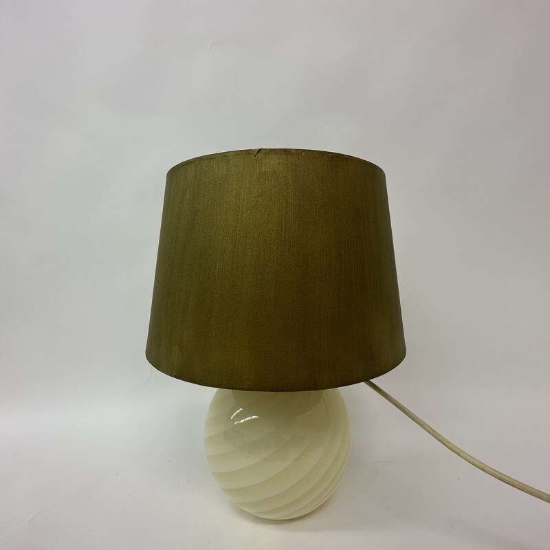 Lampe de table vintage en verre de Murano, Italie 1970