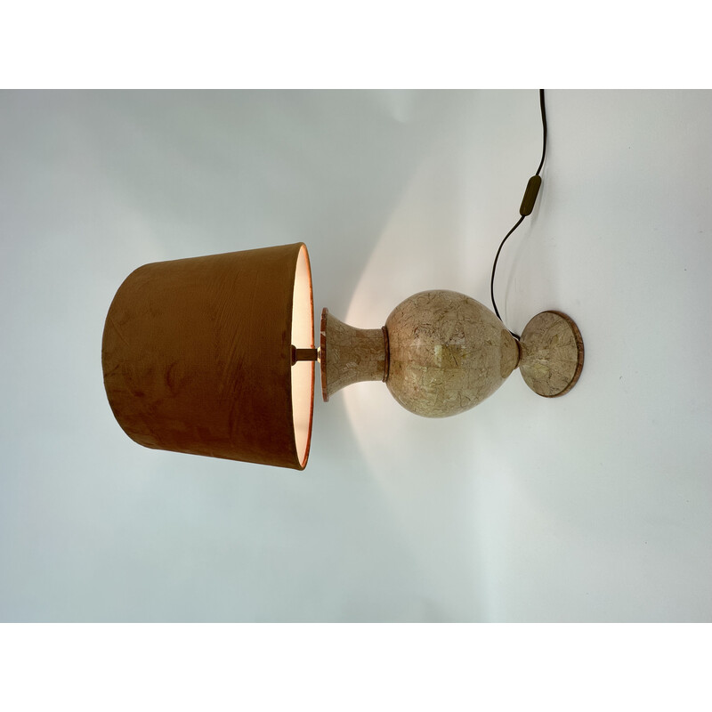 Lampada da tavolo vintage in marmo tassellato di Maitland Smith, 1970