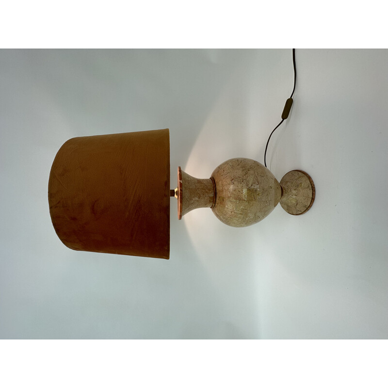Lámpara de sobremesa vintage en mármol teselado de Maitland Smith, 1970