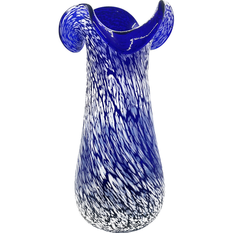 Vintage glass vase by Ząbkowice, 1970