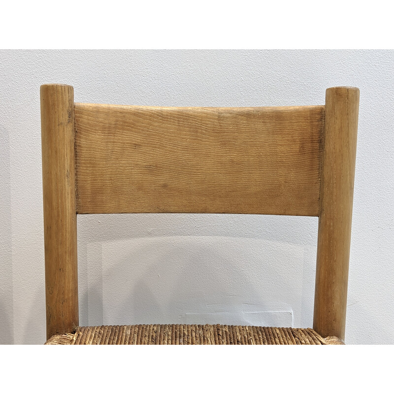 Set van 3 vintage Meribel houten stoelen van Charlotte Perriand