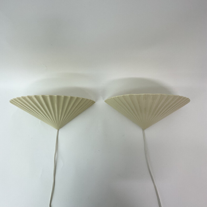 Coppia di lampade da parete in ceramica vintage, 1970